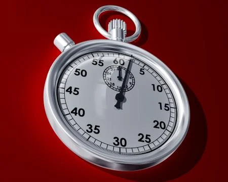 Stopwatch on a red background Stock Illustration