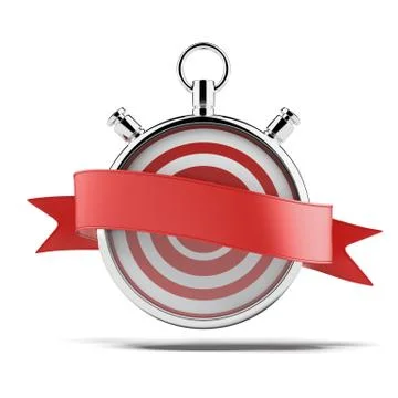 Stopwatch with red label Stock Illustration