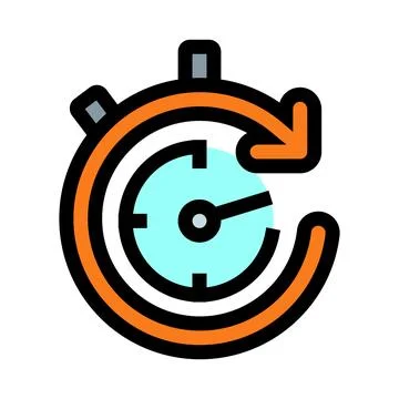 Stopwatch refresh icon symbolizing time management and update Stock Illustration