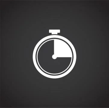 Stopwatch related icon on background for graphic and web design. Creative 스톡 일러스트