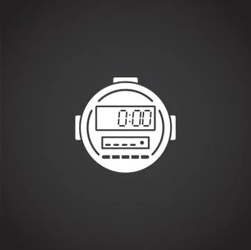 Stopwatch related icon on background for graphic and web design. Creative 스톡 일러스트
