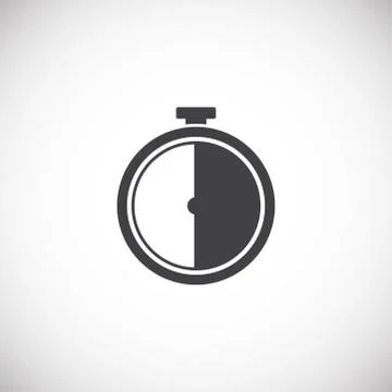 Stopwatch related icon on background for graphic and web design. Creative 스톡 일러스트