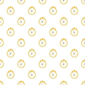 Stopwatch repeating pattern for time management concept 库存插图