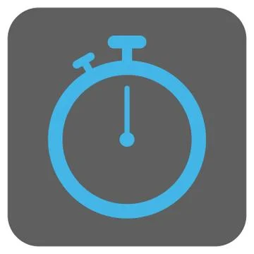 Stopwatch Rounded Square Vector Icon Stock Illustration