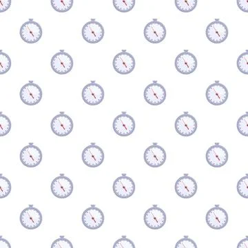 Stopwatch seamless pattern measuring time and speed Stock Illustration