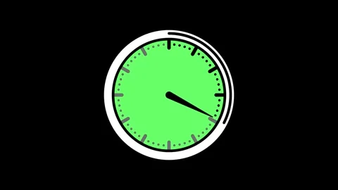 Stopwatch set to 60 seconds with green dial 스톡 동영상 308238684