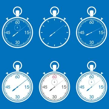 Stopwatch set Stock Illustration