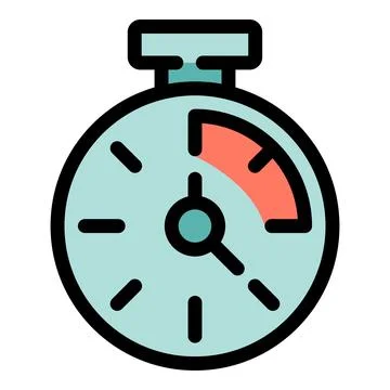 Stopwatch showing time passing icon illustration 스톡 일러스트