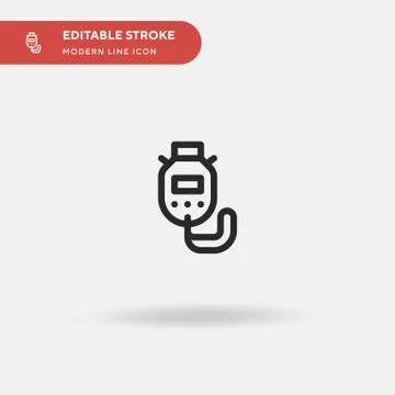 Stopwatch Simple vector icon. Illustration symbol design template for web mob イラスト素材