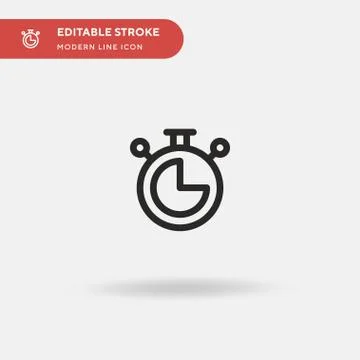 Stopwatch Simple vector icon. Illustration symbol design template for web mob イラスト素材