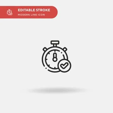Stopwatch Simple vector icon. Illustration symbol design template for web mob イラスト素材
