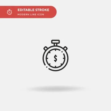 Stopwatch Simple vector icon. Illustration symbol design template for web mob イラスト素材