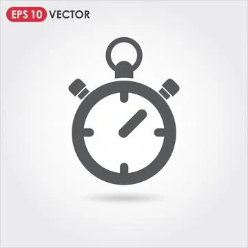 Stopwatch single vector icon Illustrazione stock
