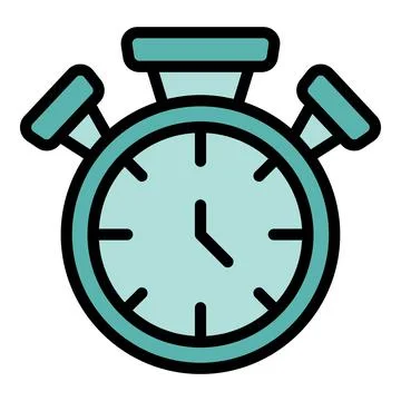Stopwatch skill level icon vector flat Illustrazione stock