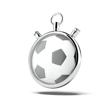 Stopwatch with soccer ball Illustrazione stock