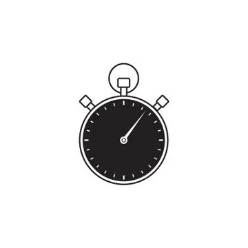 Stopwatch solid icon, timer for apps Stock Illustration