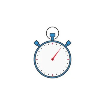 Stopwatch solid icon, timer for apps Illustrazione stock