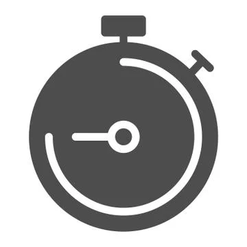Stopwatch solid icon. Timer time vector illustration isolated on white Stockillustratie