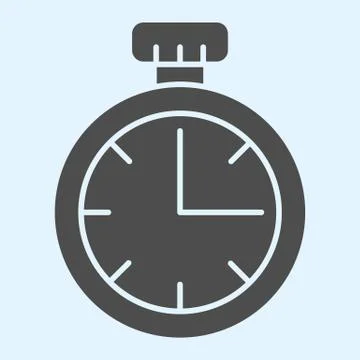 Stopwatch solid icon. Timer, watch, chronometer for measuring time. Sport vector イラスト素材