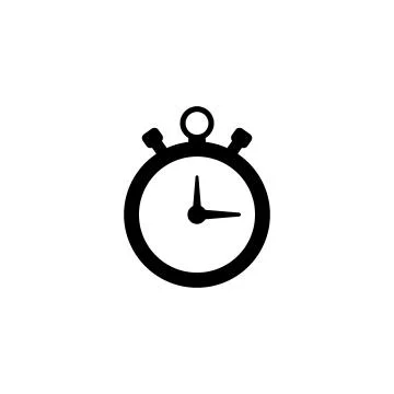 Stopwatch, Sports Timer Flat Vector Icon 스톡 일러스트
