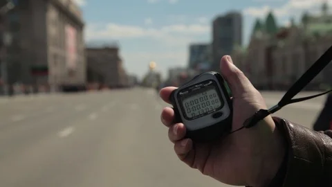 Stopwatch before the start Stock Footage 100962951