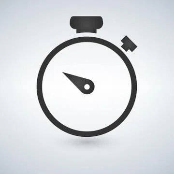 Stopwatch stop watch timer flat icon for apps and websites Stock Illustration