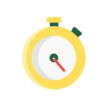 Stopwatch, stop watch timer on white background. Vector illustration in trendy Иллюстрация