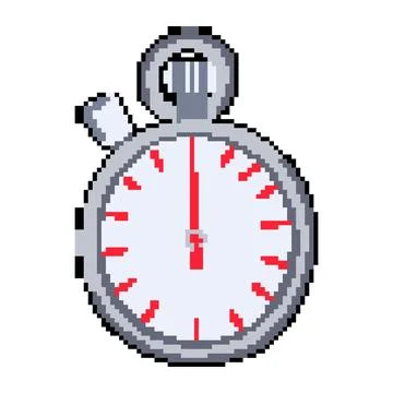Stopwatch stopwatch pixel art vector illustration Stock-Illustration
