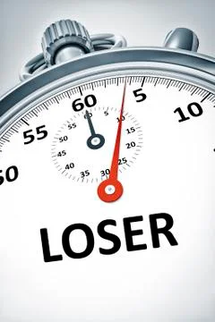 Stopwatch with text loser Stock Illustration