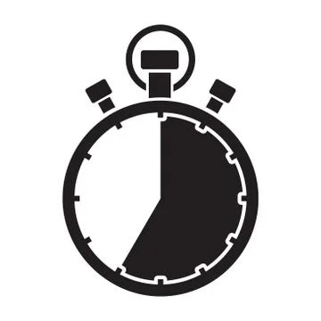 Stopwatch thirty five minute Stock Illustration