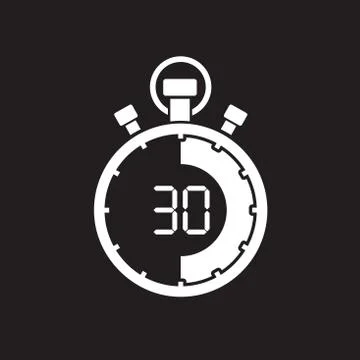 Stopwatch thirty minute 스톡 일러스트