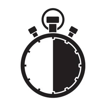 Stopwatch thirty minute 스톡 일러스트