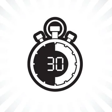 Stopwatch thirty minute Illustrazione stock