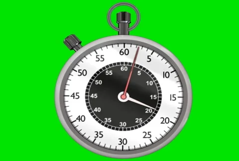 Stopwatch Ticking Animated NTSC Stock Footage 2338384