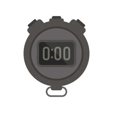 Stopwatch time icon flat vector. Timer clock イラスト素材
