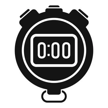 Stopwatch time icon simple vector. Timer clock 库存插图