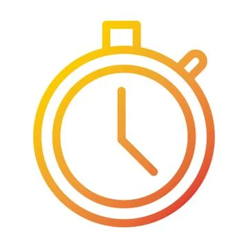 Stopwatch time internet web technology interface gradient style icon Stock Illustration