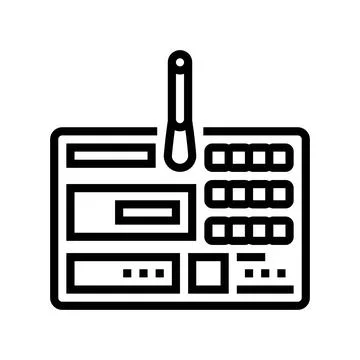 Stopwatch for timed events line icon vector illustration Stock Illustration
