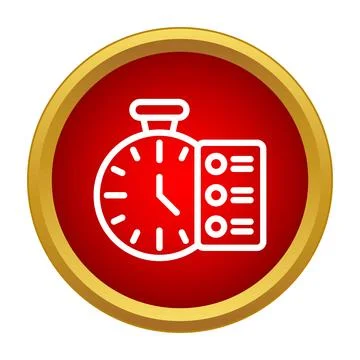 Stopwatch timer and task list organizing time management Stock Illustration