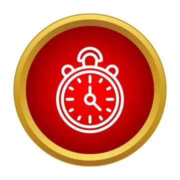 Stopwatch timer button representing sport speed and time Stock Illustration