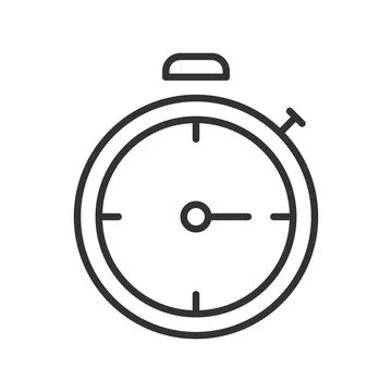 Stopwatch timer clock icon in line design. stopwatch, timer, clock, time Stock Illustration