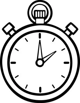 Stopwatch timer clock sports line icon Illustrazione stock