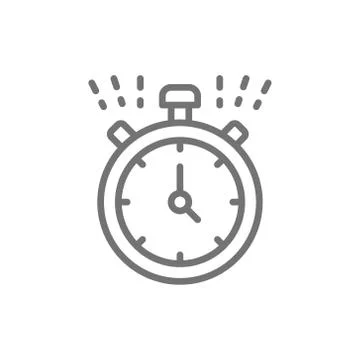 Stopwatch, timer, clock, watch line icon. 스톡 일러스트