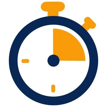 Stopwatch timer countdown glyph icon illustration 스톡 일러스트