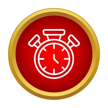 Stopwatch timer icon illustrating time limits and deadlines 스톡 일러스트