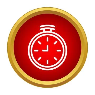 Stopwatch timer icon illustrating time measurement and deadline Illustrazione stock