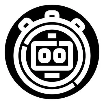 Stopwatch timer icon measuring elapsed time concept 스톡 일러스트