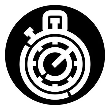 Stopwatch timer icon measuring elapsed time concept Illustrazione stock