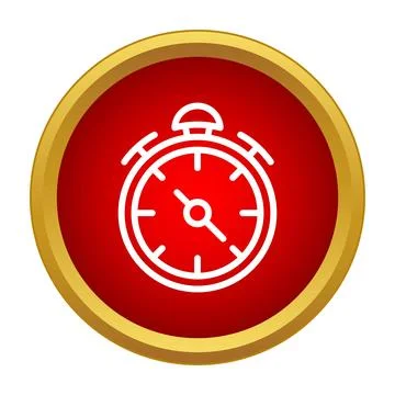 Stopwatch timer icon representing speed and deadline Illustrazione stock