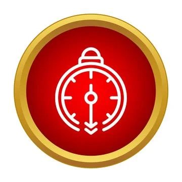 Stopwatch timer icon showing speed and deadline Stock Illustration